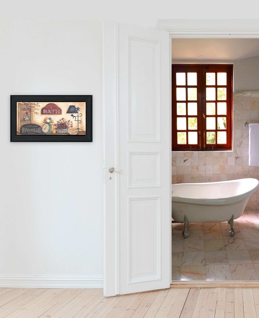 Country Bath 9 Black Framed Print Bathroom Wall Art - Homeroots - Flyclothing LLC