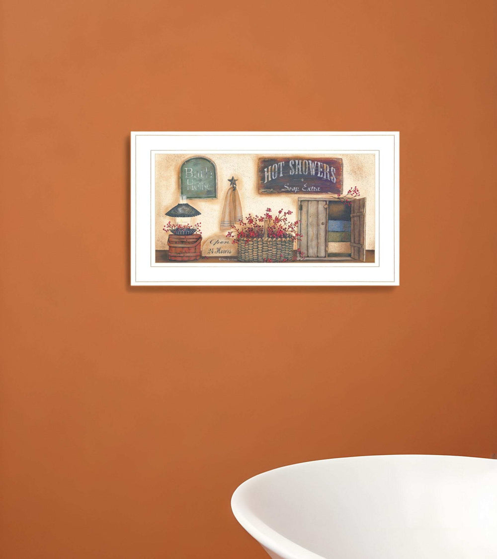 Bath House Collection 1 White Framed Print Bathroom Wall Art - Homeroots - Flyclothing LLC