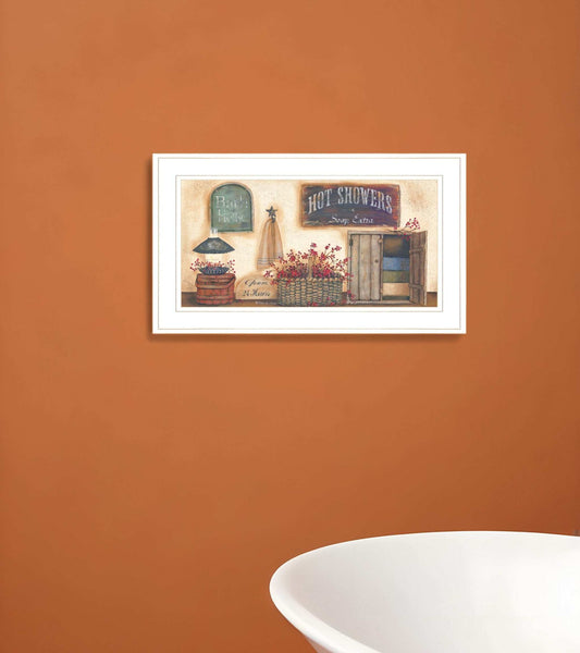 Bath House Collection 1 White Framed Print Bathroom Wall Art - Homeroots - Flyclothing LLC