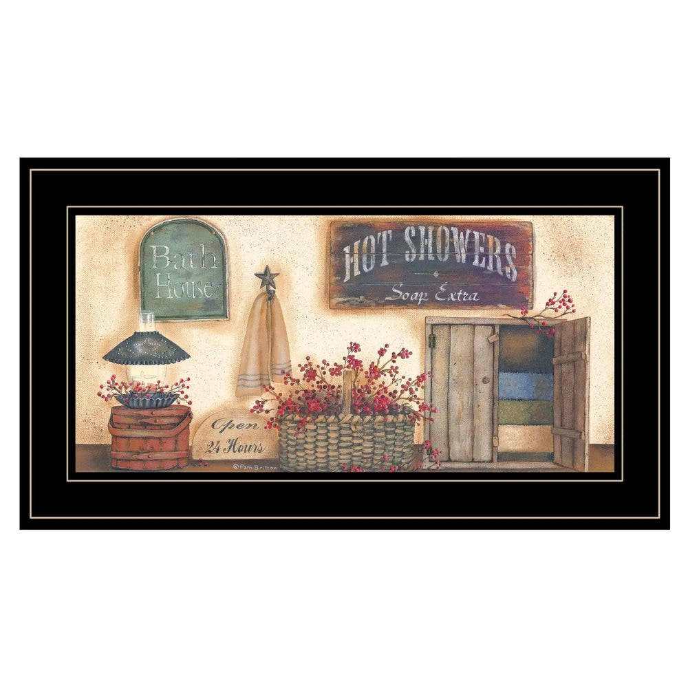 Bath House Collection 3 Black Framed Print Bathroom Wall Art - Homeroots - Flyclothing LLC
