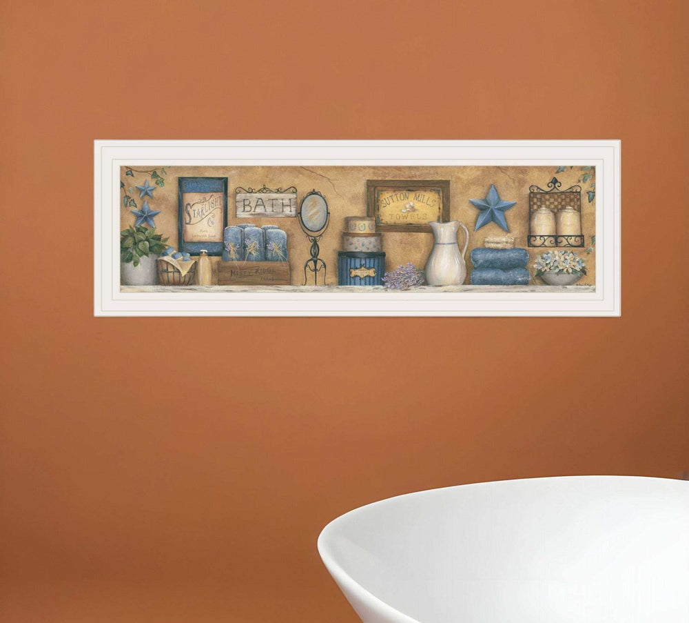 Starlight Bath 2 White Framed Print Bathroom Wall Art - Homeroots - Flyclothing LLC
