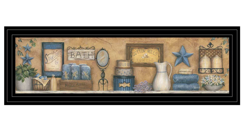 Starlight Bath 3 Black Framed Print Bathroom Wall Art - Homeroots - Flyclothing LLC