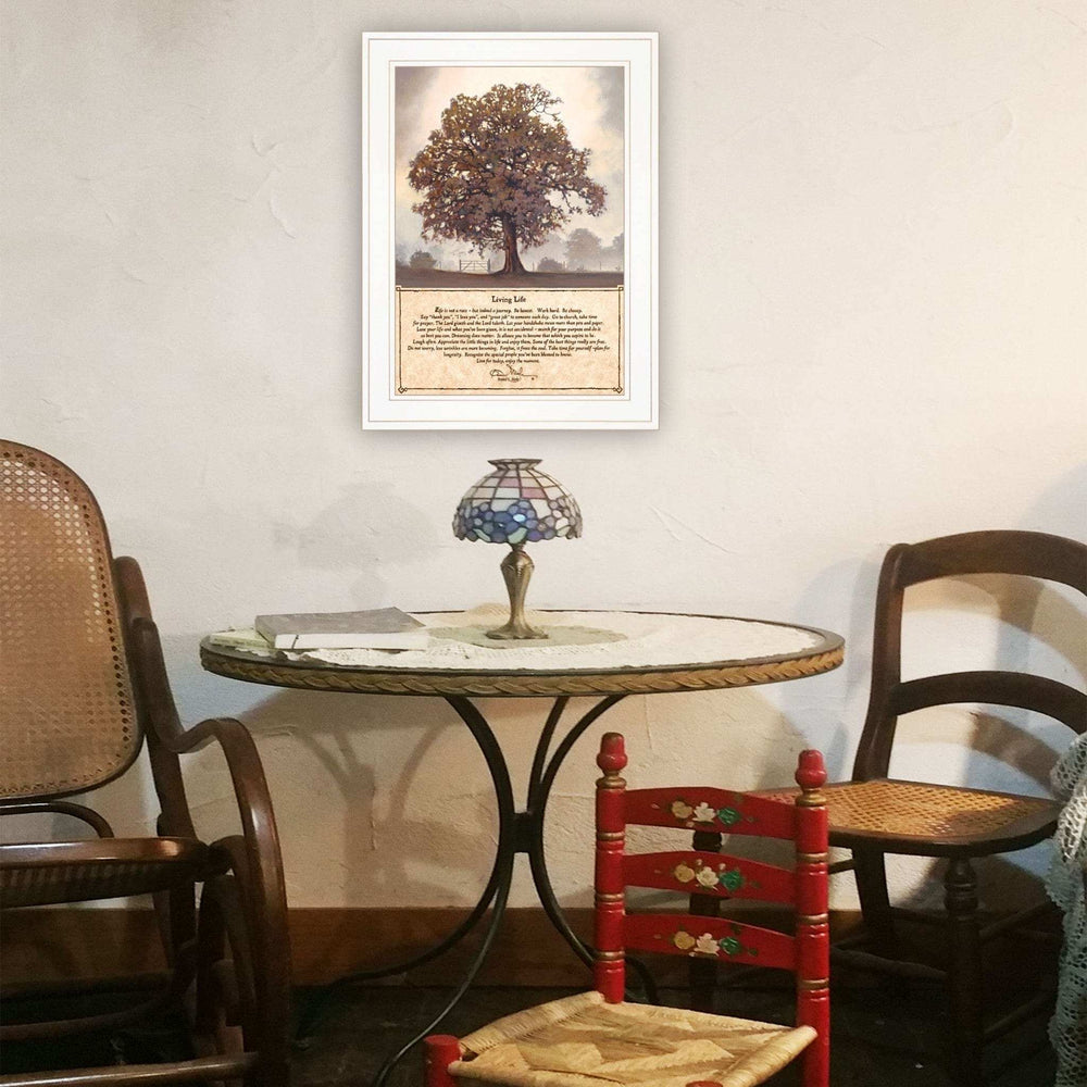 Living Life 5 White Framed Print Wall Art - Homeroots - Flyclothing LLC