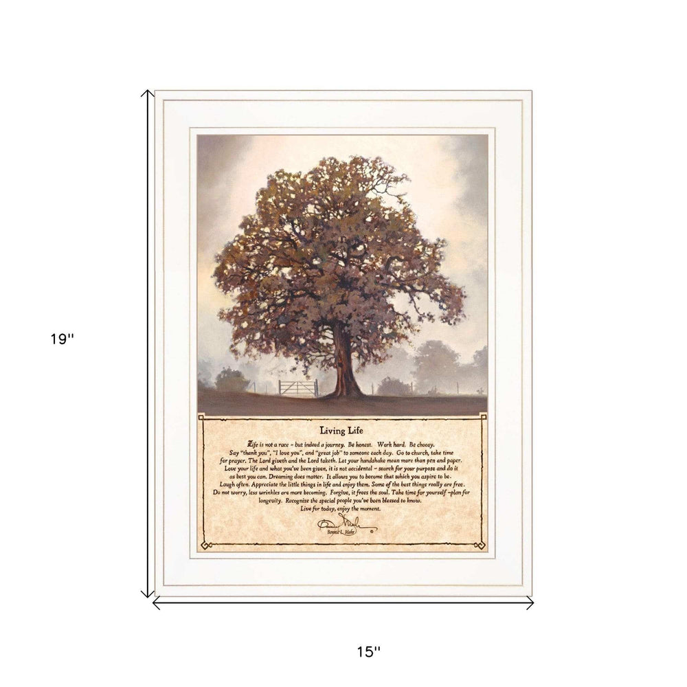 Living Life 5 White Framed Print Wall Art - Homeroots - Flyclothing LLC