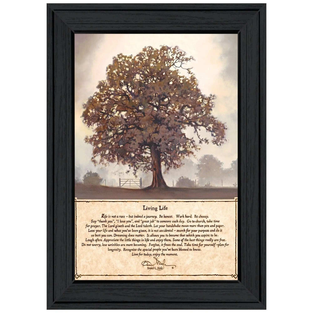 Living Life 6 Black Framed Print Wall Art - Homeroots - Flyclothing LLC