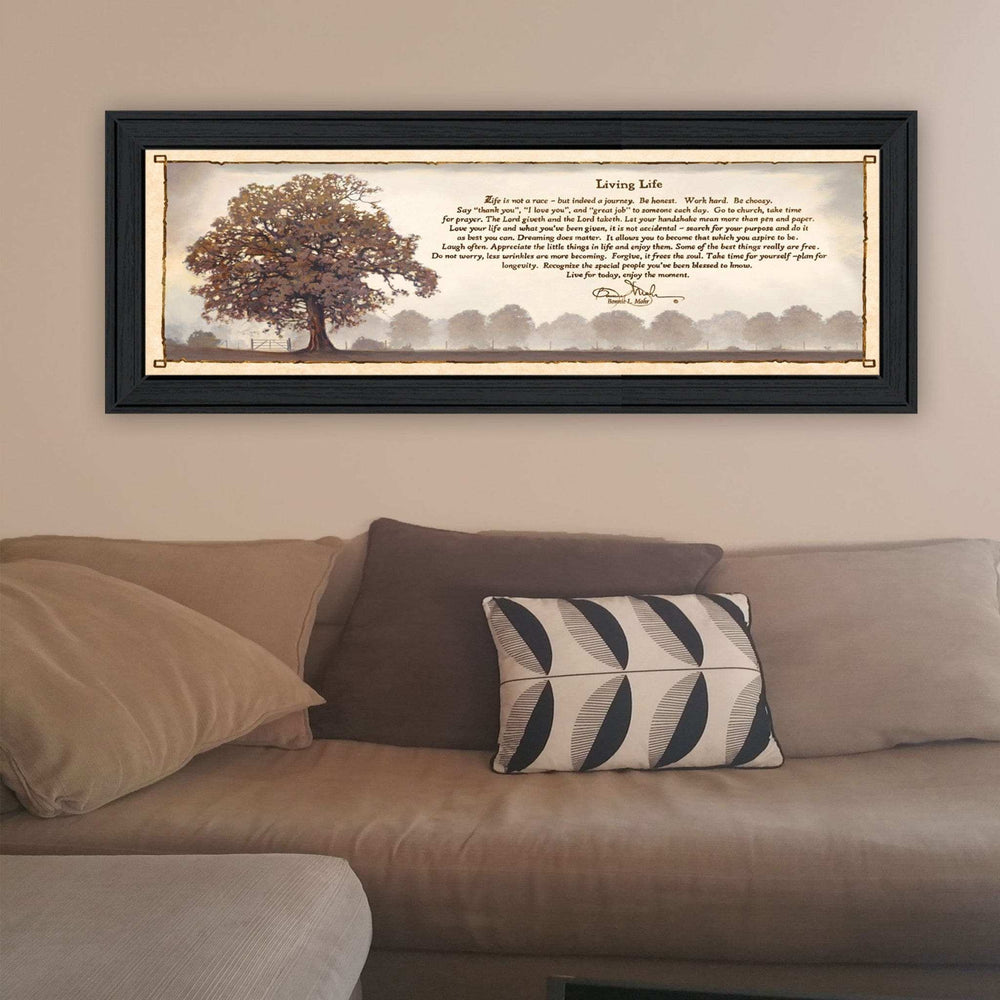 Living Life 11 Black Framed Print Wall Art - Homeroots - Flyclothing LLC
