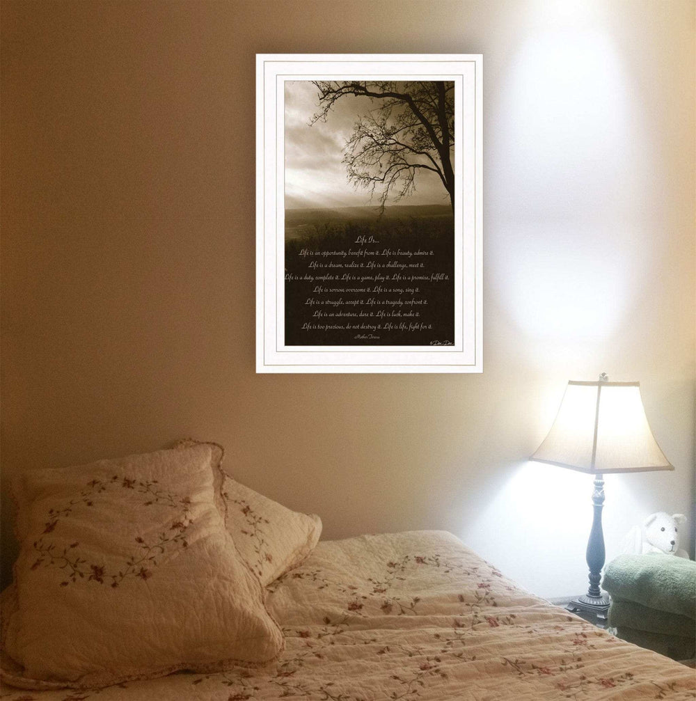 Life is 2 White Framed Print Wall Art - Homeroots - Flyclothing LLC