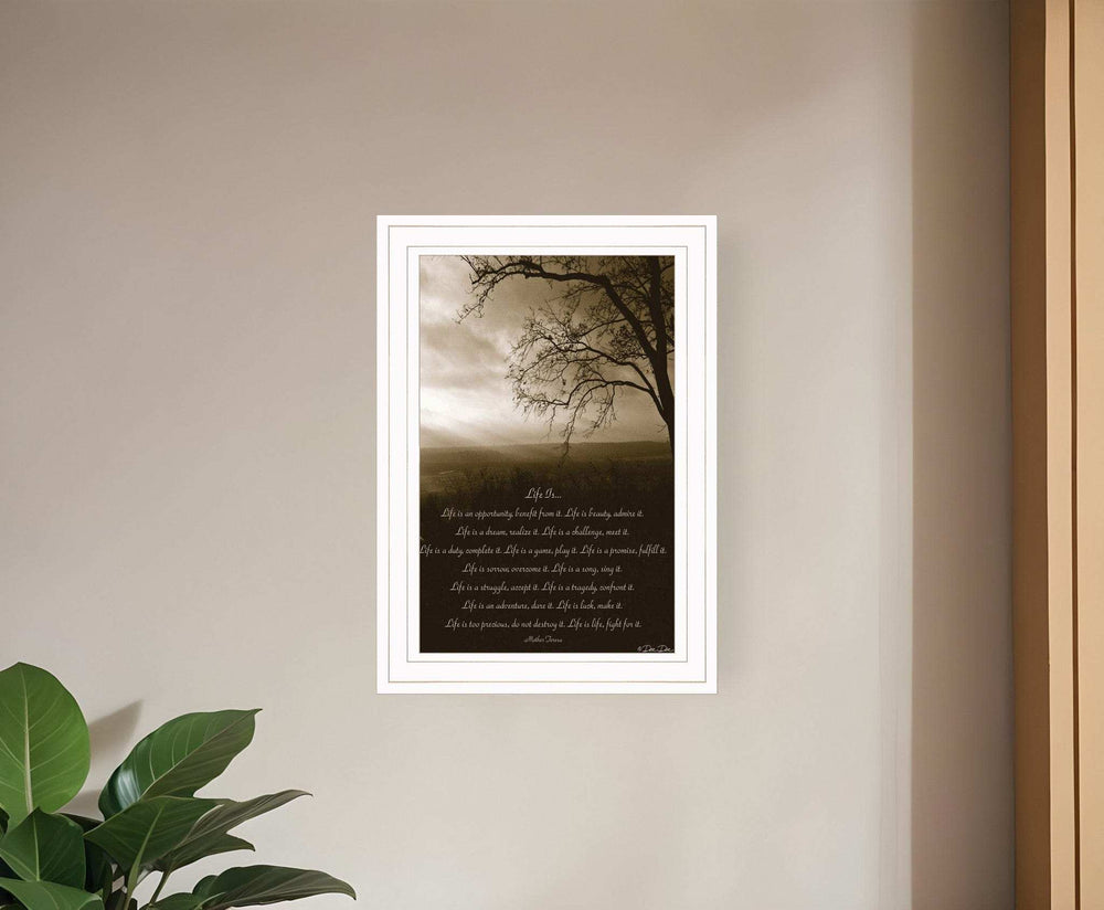 Life is 2 White Framed Print Wall Art - Homeroots - Flyclothing LLC