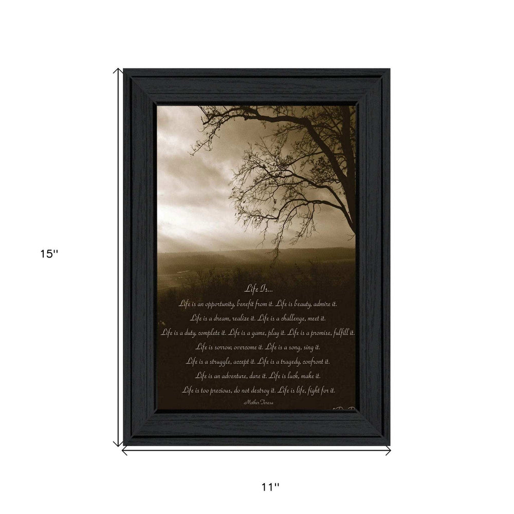 Life is 3 Black Framed Print Wall Art - Homeroots - Flyclothing LLC
