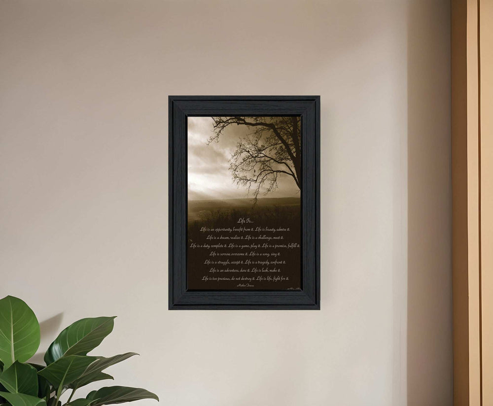 Life is 3 Black Framed Print Wall Art - Homeroots - Flyclothing LLC