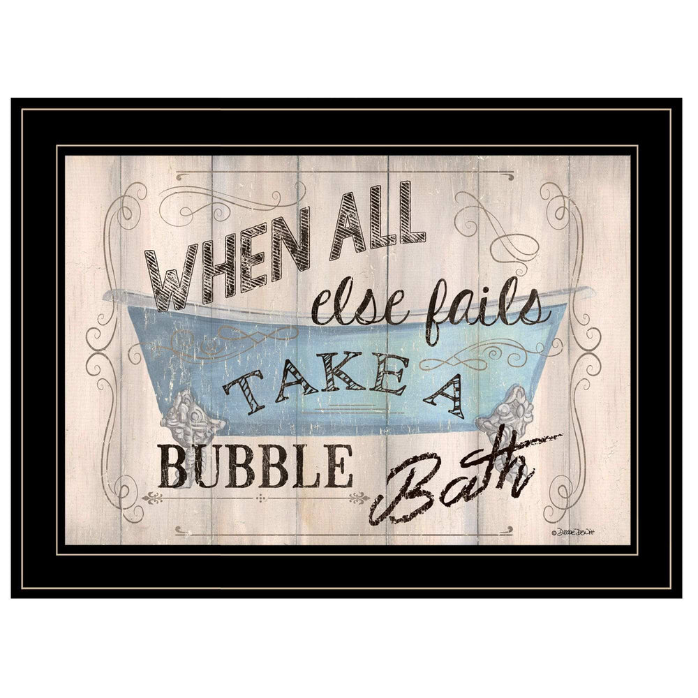 Take A Bubble Bath 2 Black Framed Print Bathroom Wall Art - Homeroots - Flyclothing LLC