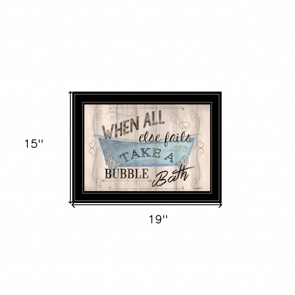 Take A Bubble Bath 2 Black Framed Print Bathroom Wall Art - Homeroots - Flyclothing LLC