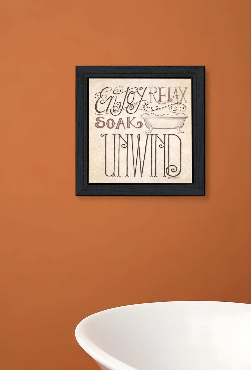 Soak and Relax 4 Black Framed Print Bathroom Wall Art - Homeroots - Flyclothing LLC