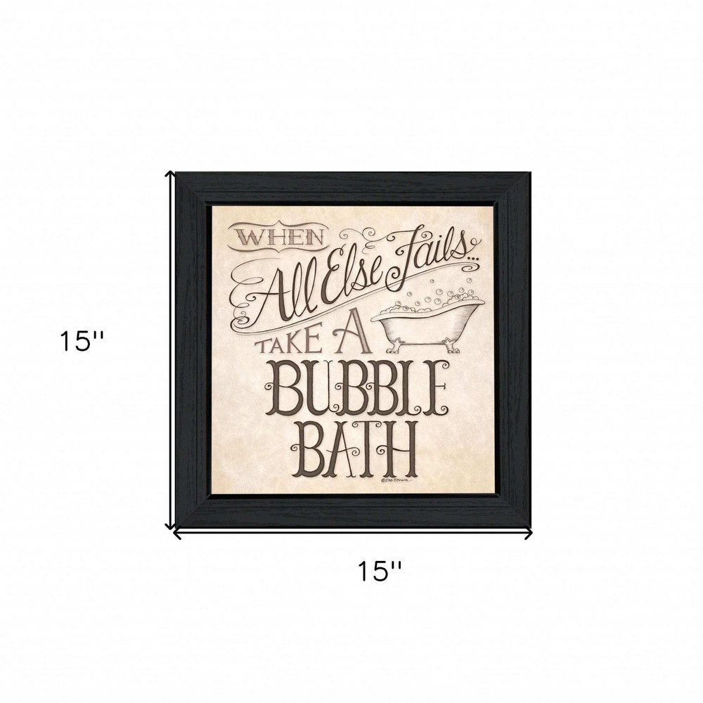 When All Else Fails 4 Black Framed Print Bathroom Wall Art - Homeroots - Flyclothing LLC