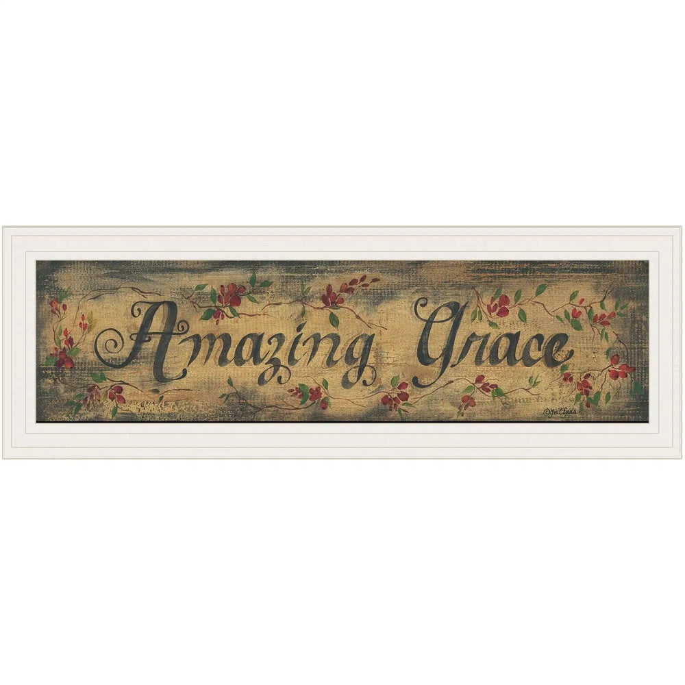 Amazing Grace 11 White Framed Print Wall Art - Homeroots - Flyclothing LLC
