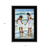 Two Girls at the Beach 4 Black Framed Print Wall Art - Homeroots - Flyclothing LLC