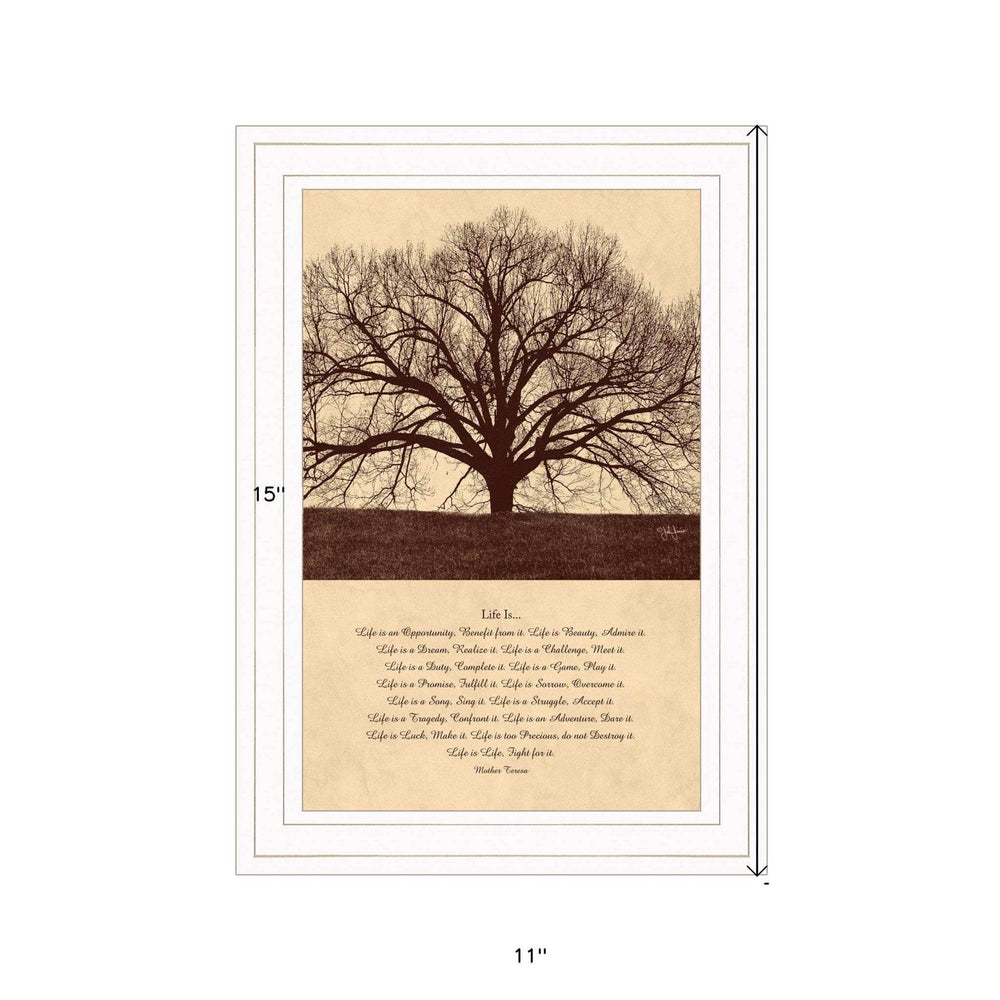 Life Is 5 White Framed Print Wall Art - Homeroots - Flyclothing LLC