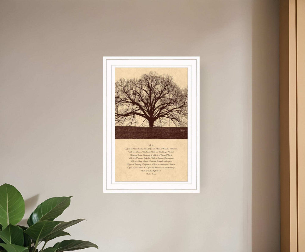 Life Is 5 White Framed Print Wall Art - Homeroots - Flyclothing LLC