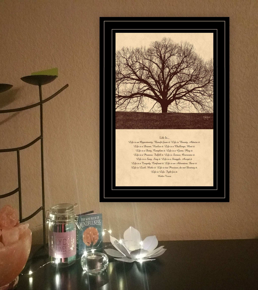 Life Is 7 Black Framed Print Wall Art - Homeroots - Flyclothing LLC