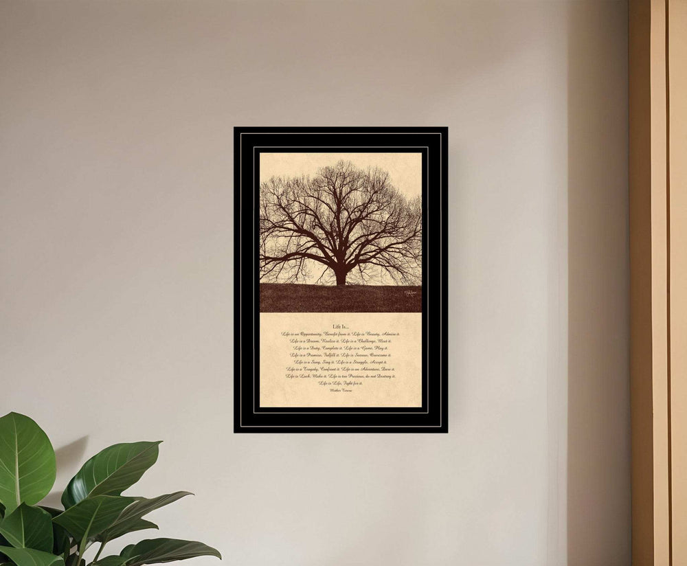 Life Is 7 Black Framed Print Wall Art - Homeroots - Flyclothing LLC