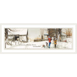 Snowmen from Heaven 2 White Framed Print Wall Art - Homeroots - Flyclothing LLC