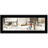 Snowmen from Heaven 3 Black Framed Print Wall Art - Homeroots - Flyclothing LLC