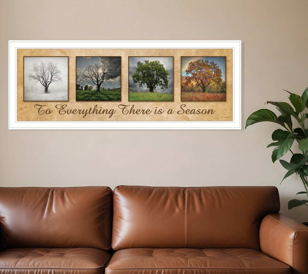 There is a Season 1 White Framed Print Wall Art - Homeroots - Flyclothing LLC