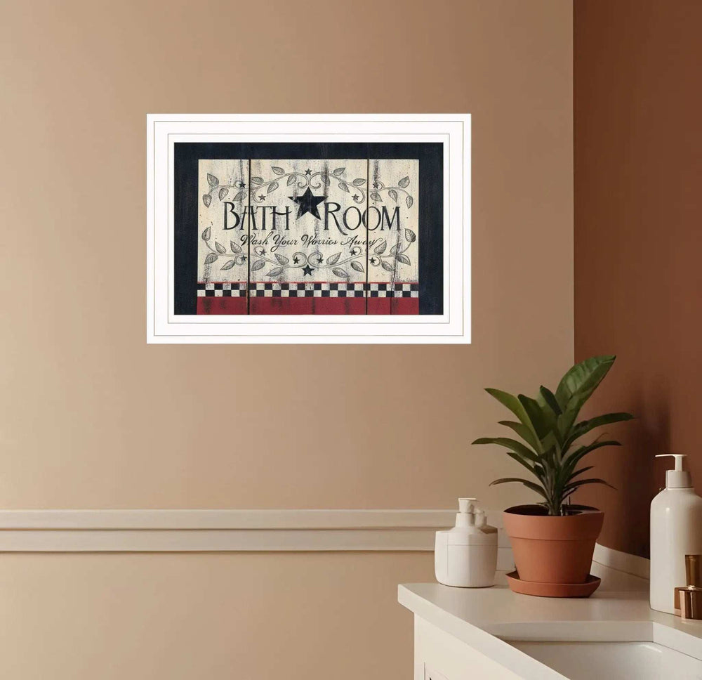 Bathroom 2 White Framed Print Bathroom Wall Art - Homeroots - Flyclothing LLC