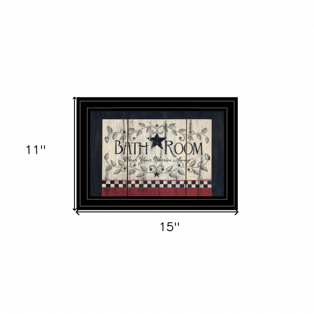 Bathroom 3 Black Framed Print Bathroom Wall Art - Homeroots - Flyclothing LLC