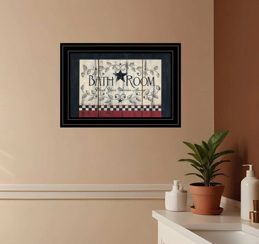 Bathroom 3 Black Framed Print Bathroom Wall Art - Homeroots - Flyclothing LLC