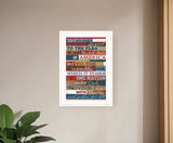 Red White and Blue Pledge Of Allegiance White Framed Print Wall Art - Homeroots - Flyclothing LLC