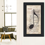 Music 7 Black Framed Print Wall Art - Homeroots - Flyclothing LLC