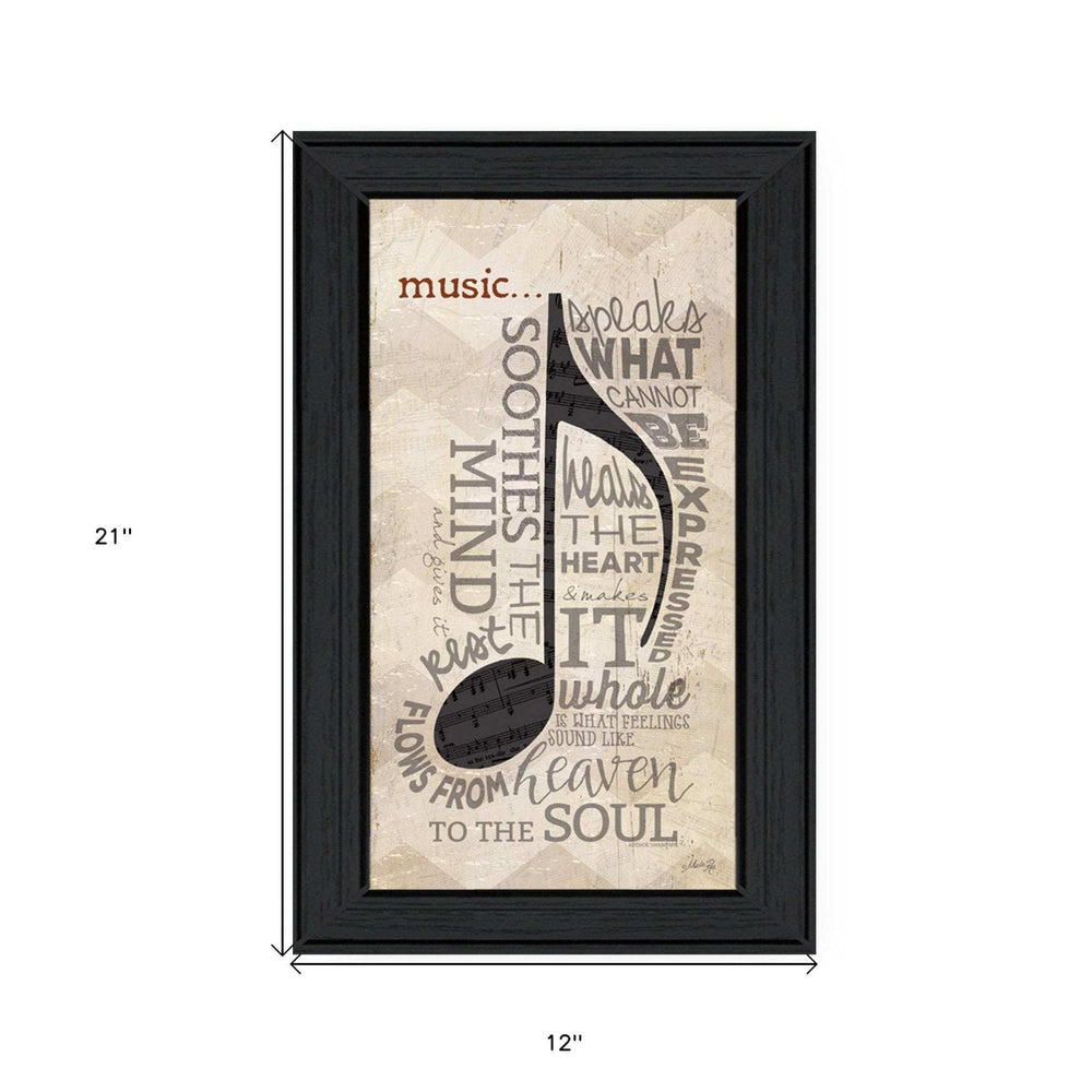 Music 7 Black Framed Print Wall Art - Homeroots - Flyclothing LLC