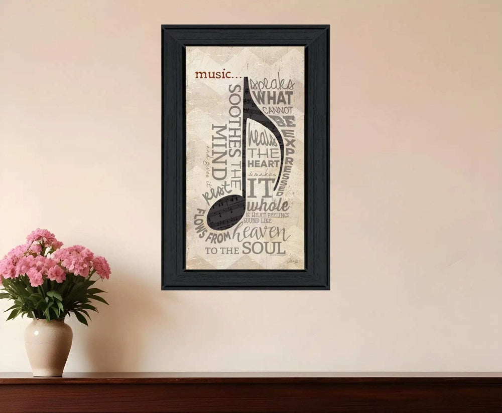 Music 7 Black Framed Print Wall Art - Homeroots - Flyclothing LLC