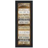 Farmhouse Rules 3 Black Framed Print Wall Art - Homeroots - Flyclothing LLC
