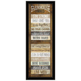 Farmhouse Rules 4 Black Framed Print Wall Art - Homeroots - Flyclothing LLC