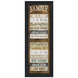 Family Rules Shutter 3 Black Framed Print Wall Art - Homeroots - Flyclothing LLC