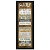 Family Rules Shutter 4 Black Framed Print Wall Art - Homeroots - Flyclothing LLC