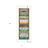 Office Rules 7 White Framed Print Wall Art - Homeroots - Flyclothing LLC