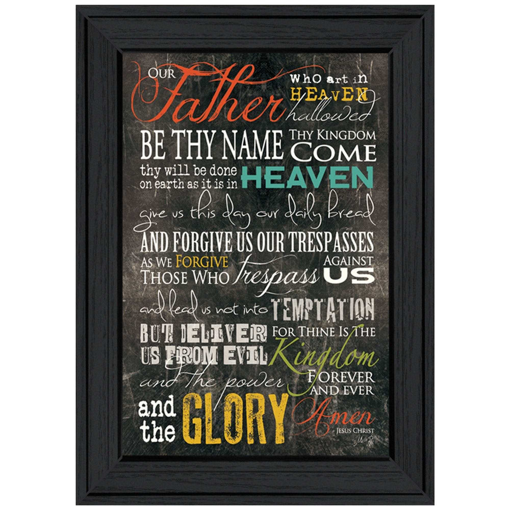 The Lords Prayer 3 Black Framed Print Wall Art - Homeroots - Flyclothing LLC