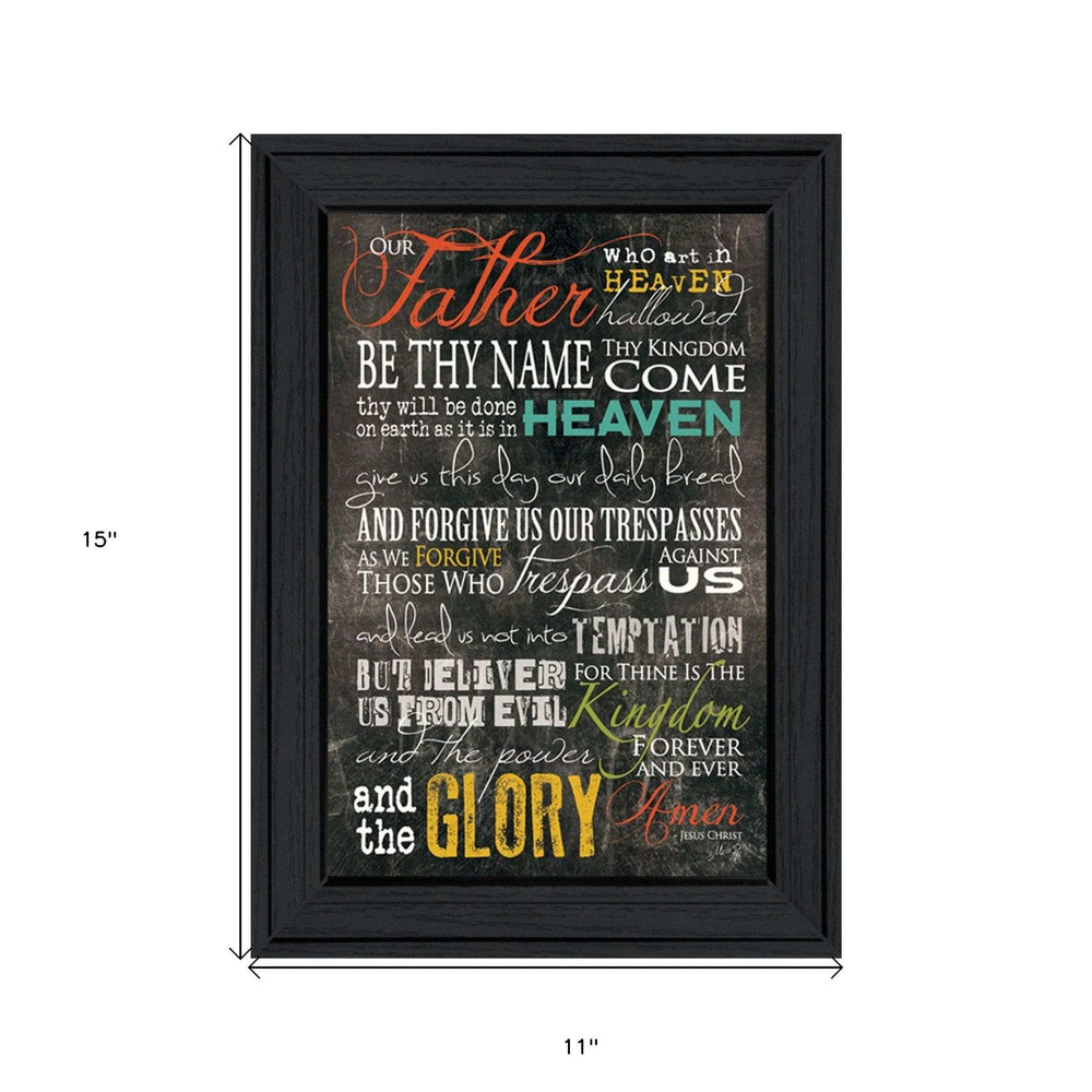 The Lords Prayer 3 Black Framed Print Wall Art - Homeroots - Flyclothing LLC