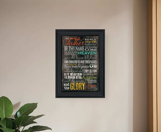 The Lords Prayer 3 Black Framed Print Wall Art - Homeroots - Flyclothing LLC