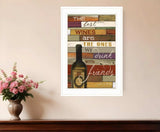 Wine With Friends White Framed Print Wall Art - Homeroots - Flyclothing LLC