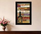 Wine With Friends Black Framed Print Wall Art - Homeroots - Flyclothing LLC