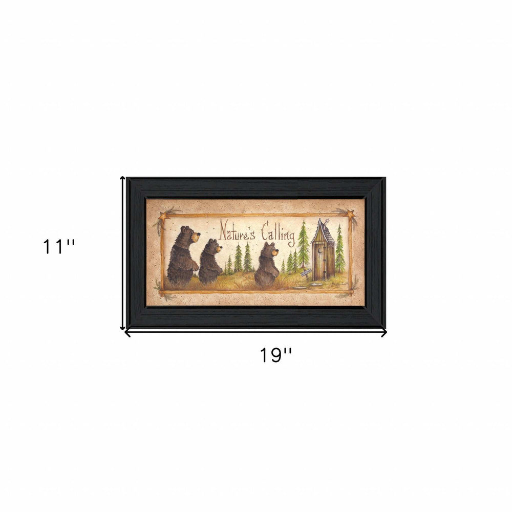 Natures Calling 1 Black Framed Print Wall Art - Homeroots - Flyclothing LLC