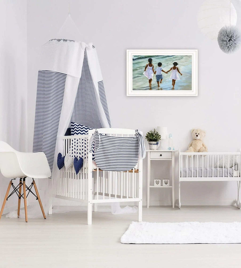 Family and Friends 2 White Framed Print Wall Art - Homeroots - Flyclothing LLC