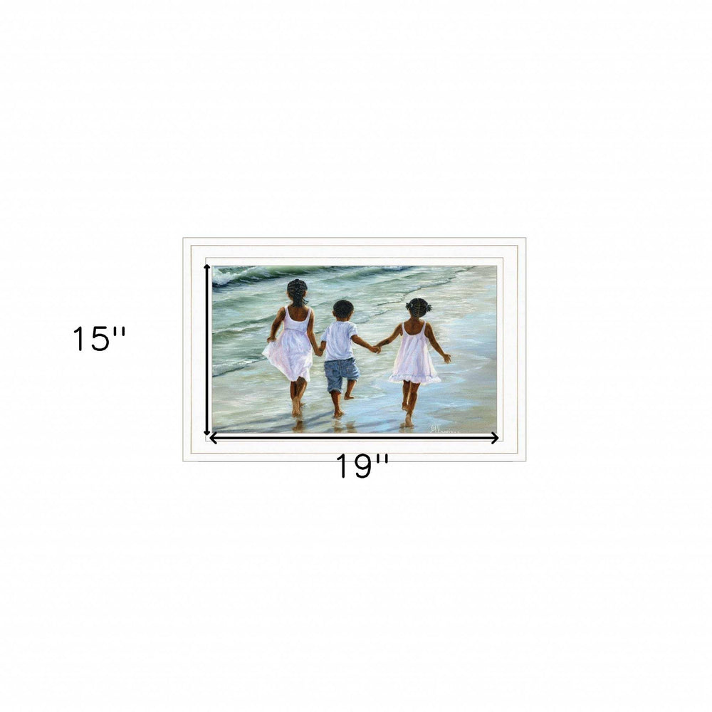 Family and Friends 2 White Framed Print Wall Art - Homeroots - Flyclothing LLC