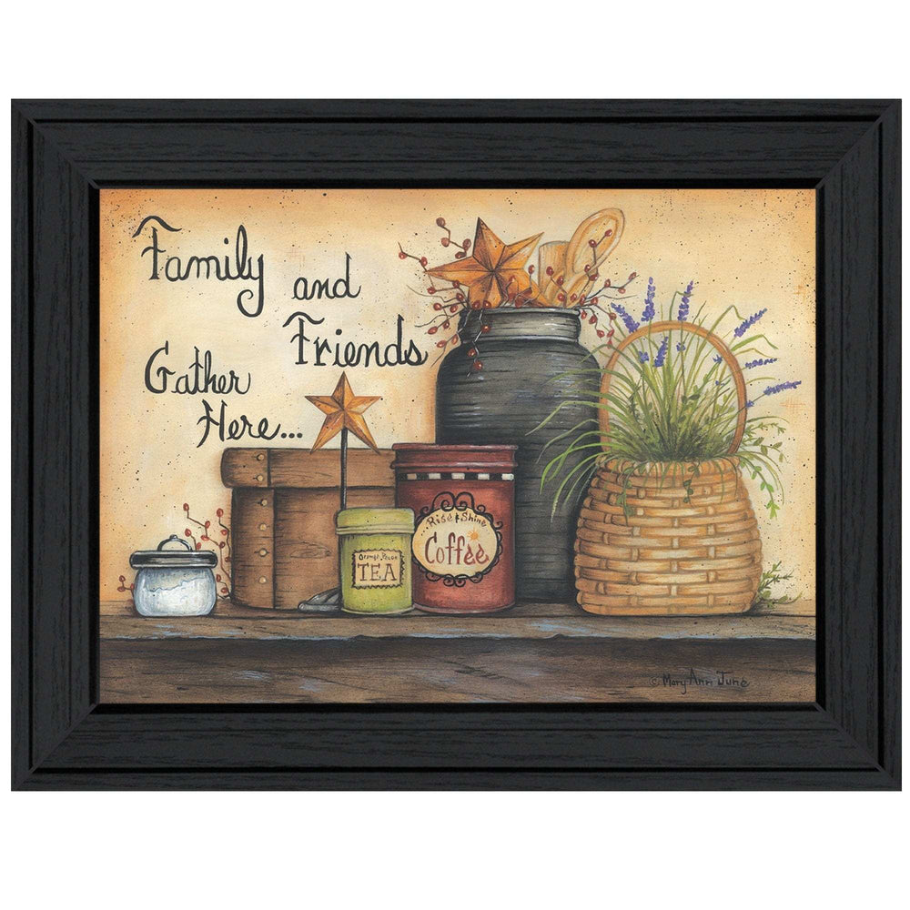 Family and Friends 3 Black Framed Print Wall Art - Homeroots - Flyclothing LLC
