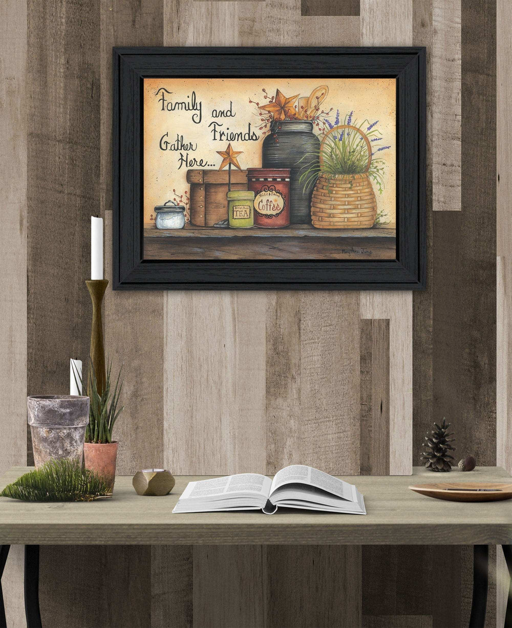 Family and Friends 3 Black Framed Print Wall Art - Homeroots - Flyclothing LLC