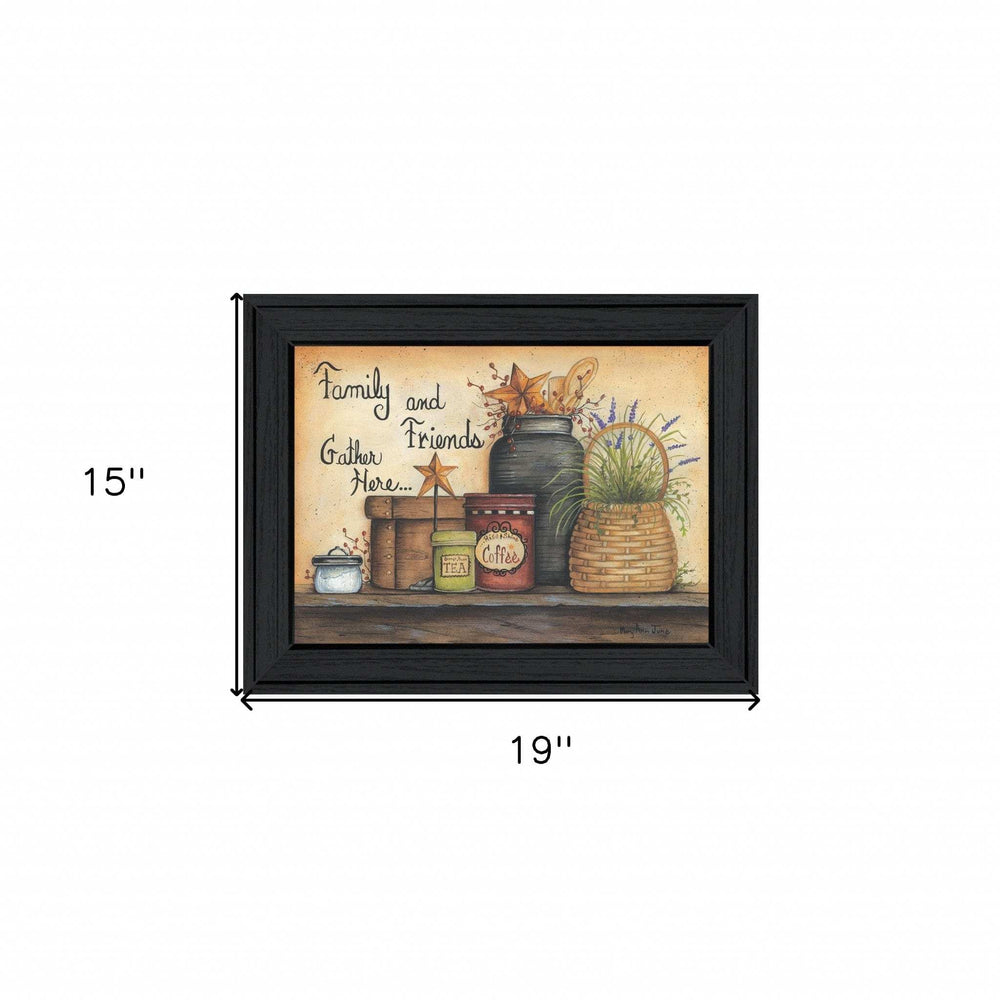 Family and Friends 3 Black Framed Print Wall Art - Homeroots - Flyclothing LLC